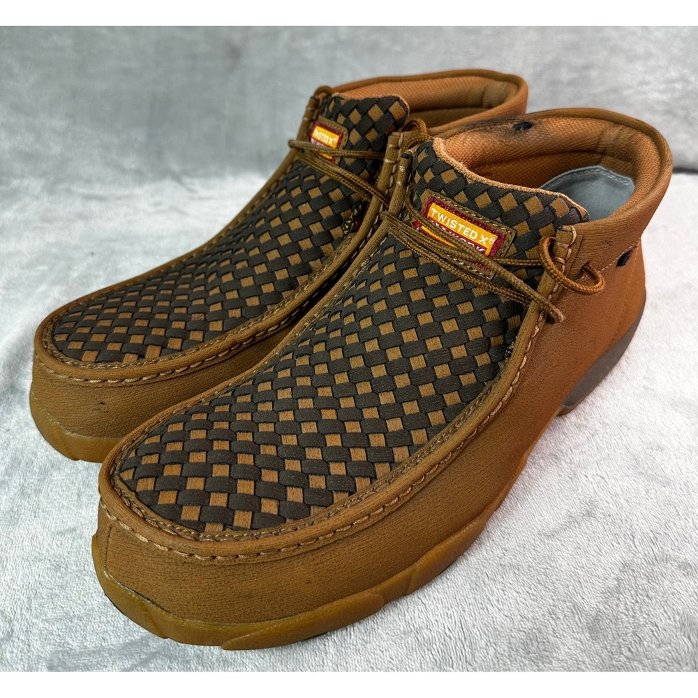 Twisted X Work Driving Moc Mens 13W Brown Nano Toe Leather Boots MDMNT02